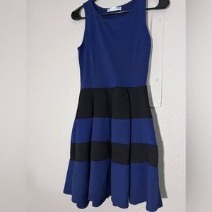 Black and Blue tiered dress
